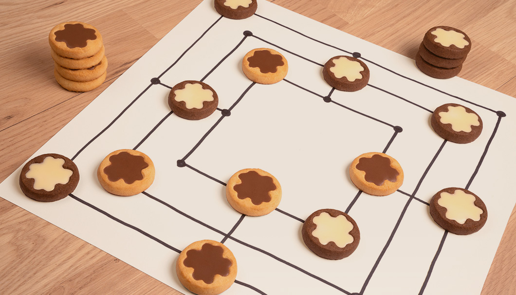 Mühle spielen mit GlücksKEX von DeBeukelaer 