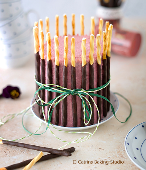 Kuchen zu Ostern für zwei mit Himbeeren und ChocOlé von De Beukelaer