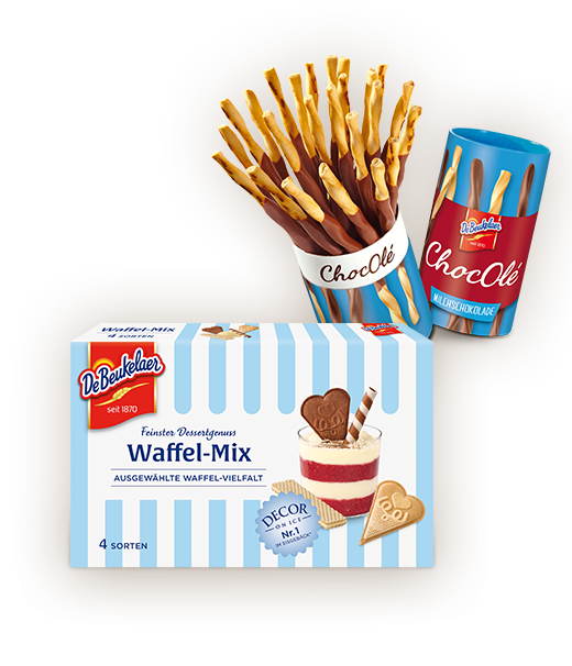 De Beukelaer Waffel-Mix und ChocoOlé für Gäste