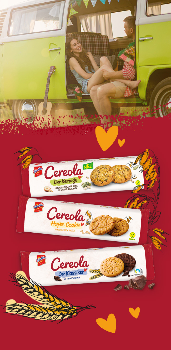 Cereola Produkte: Der Kernige, Hafer-Cookie, Der Klassiker